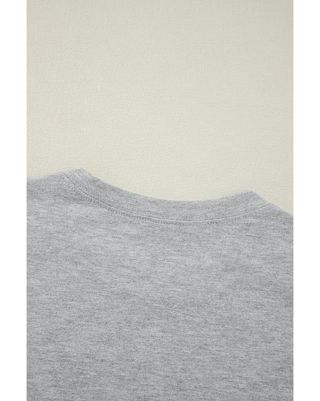 Gray Crew Neck Pleated Tank Top - L