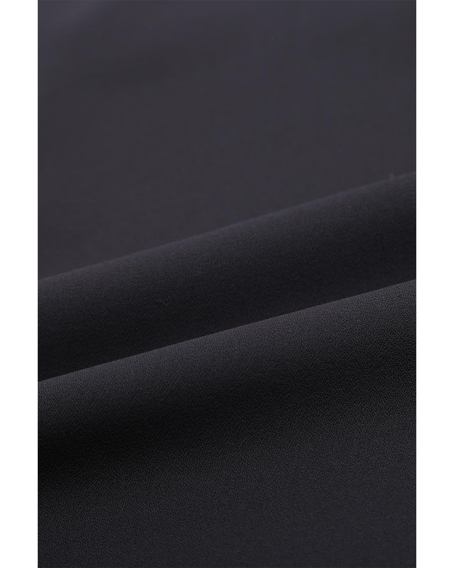 Black Forever Tonight Button Tie Top - L