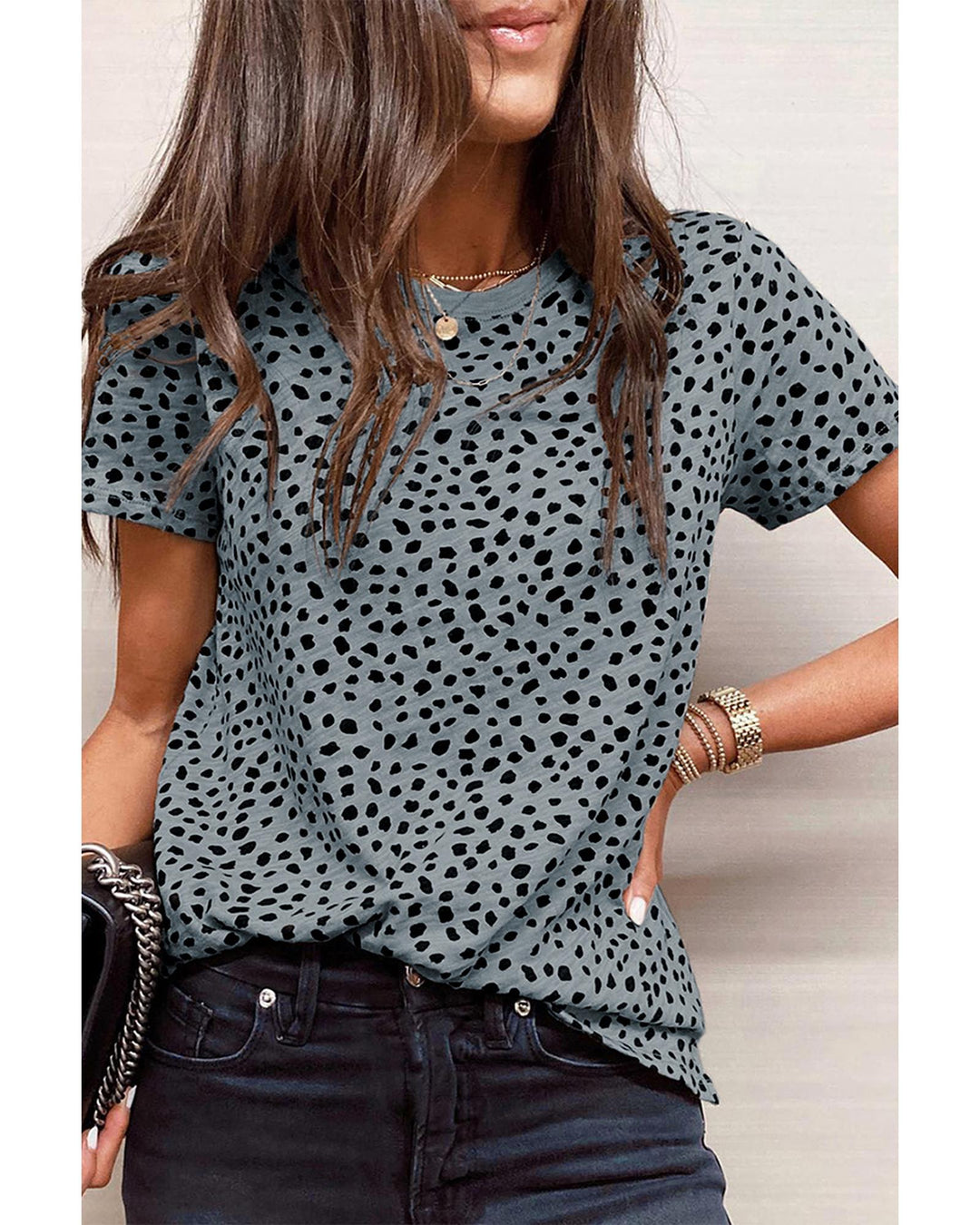Azura Exchange Cheetah Print Short Sleeve T Shirt - M