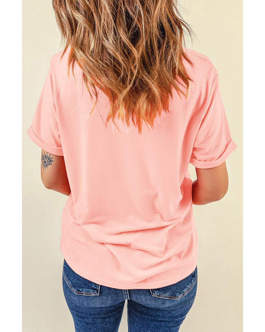 Pink SHINE BRIGHT Graphic Casual Tee - M