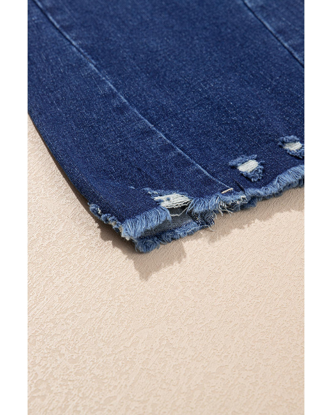 Sail Blue High Rise Dual Button Distressed Raw Hem Flared Jeans - 10 US