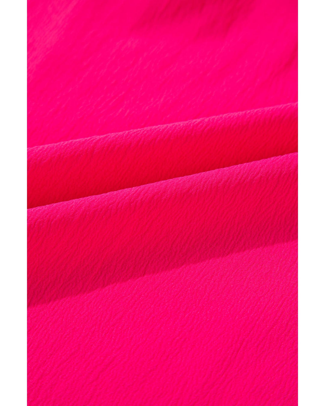 Strawberry Pink Floral Embroidered Flutter Sleeve Pleated O Neck Plus Size Blouse - 3X