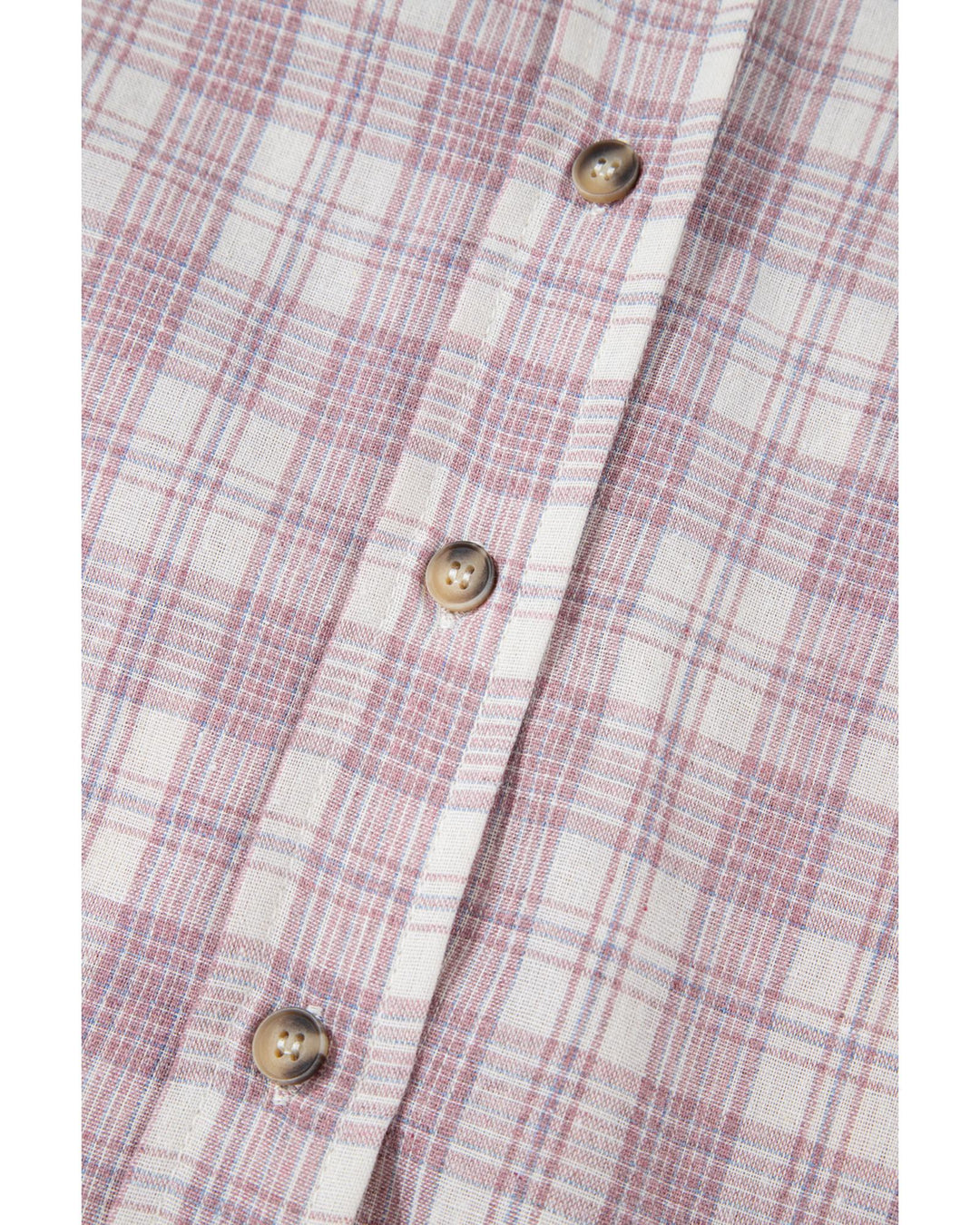 Bonbon Plaid Print Drawstring Hooded Button-up Plus Size Shirt - 4X