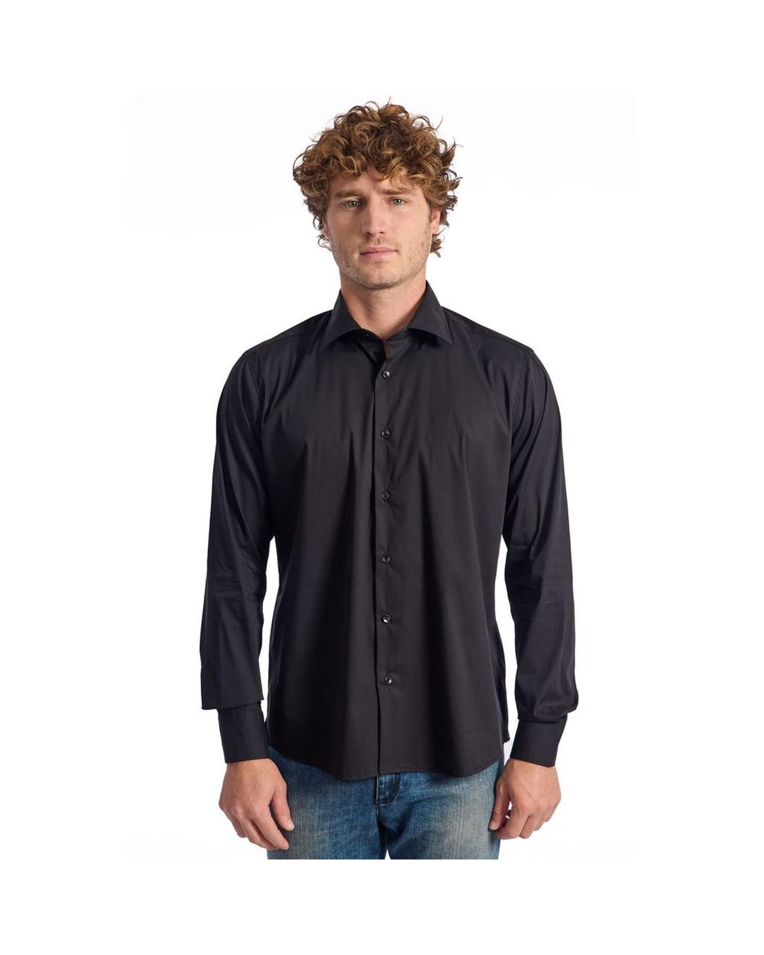 Baldinini Trend Men's Black Cotton Shirt - XL