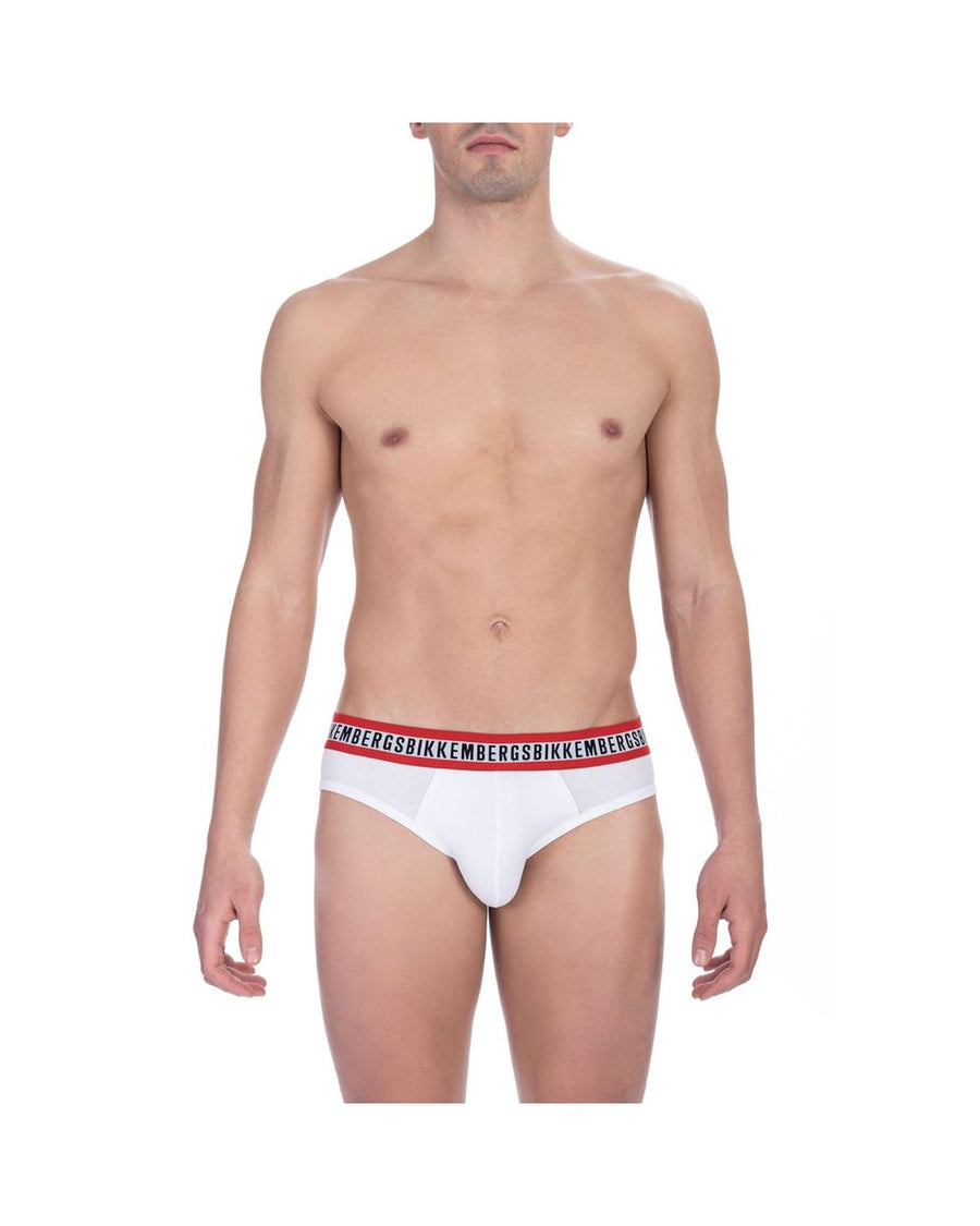 Bikkembergs Men's Sleek Bikkembergs Cotton-Elastane Bi-pack Briefs - L