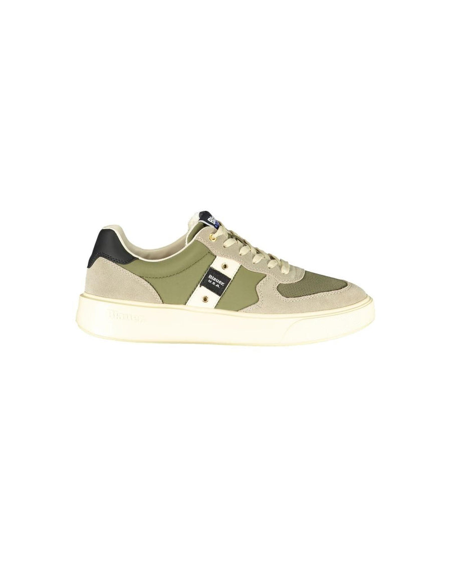 Blauer Men's Green Leather  Sneaker - 45 EU