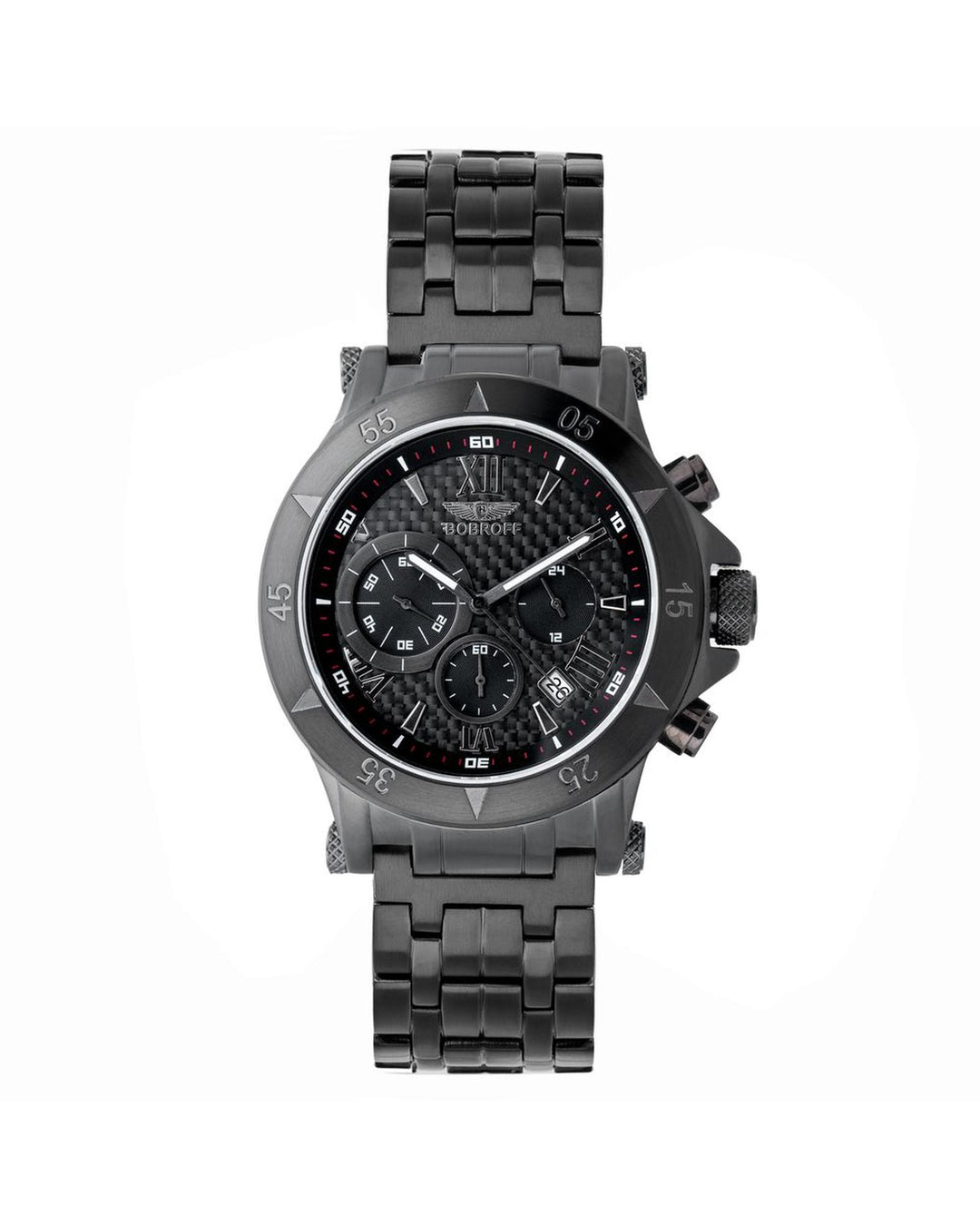 Bobroff Men's Black Steel Watch - One Size