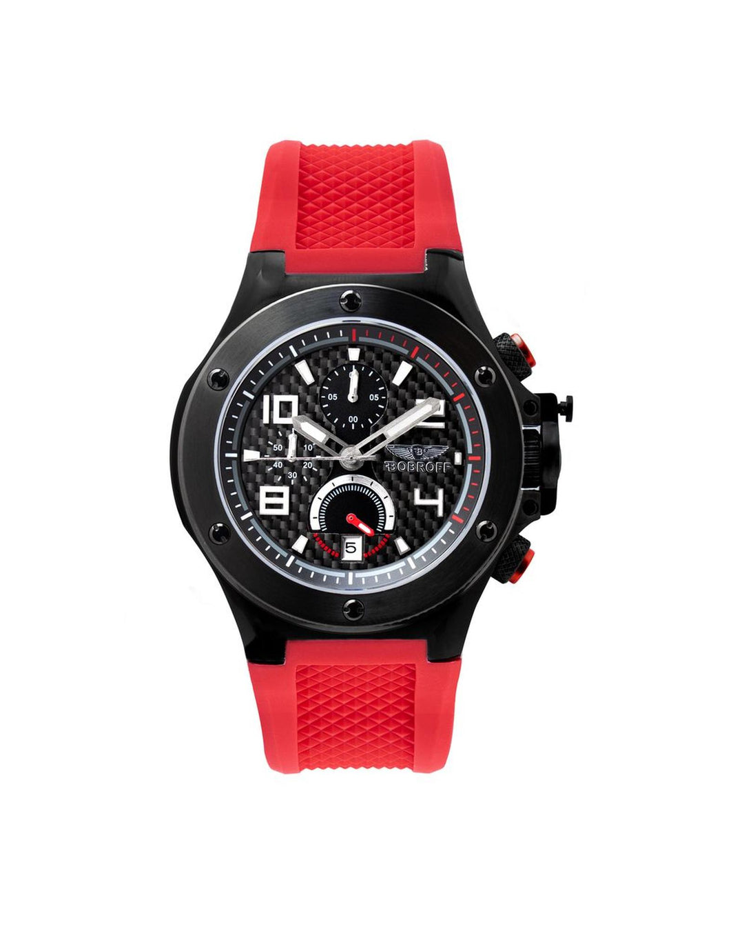 Bobroff Men's Red Rubber Watch - One Size