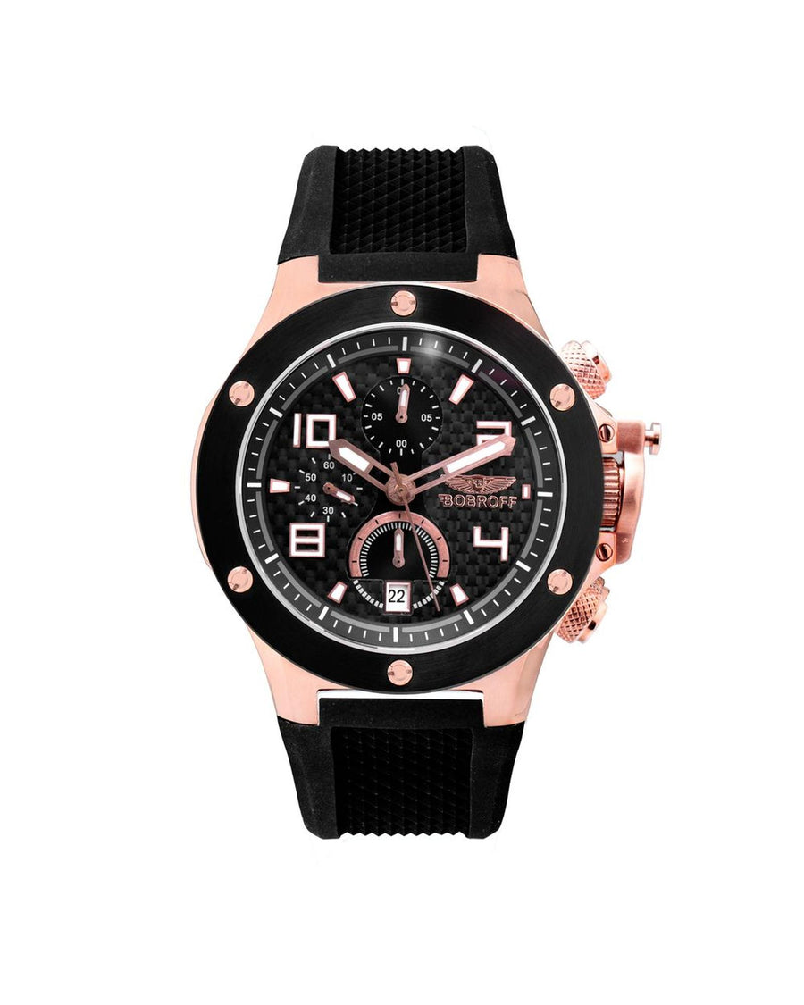 Bobroff Men's Black Rubber Watch - One Size