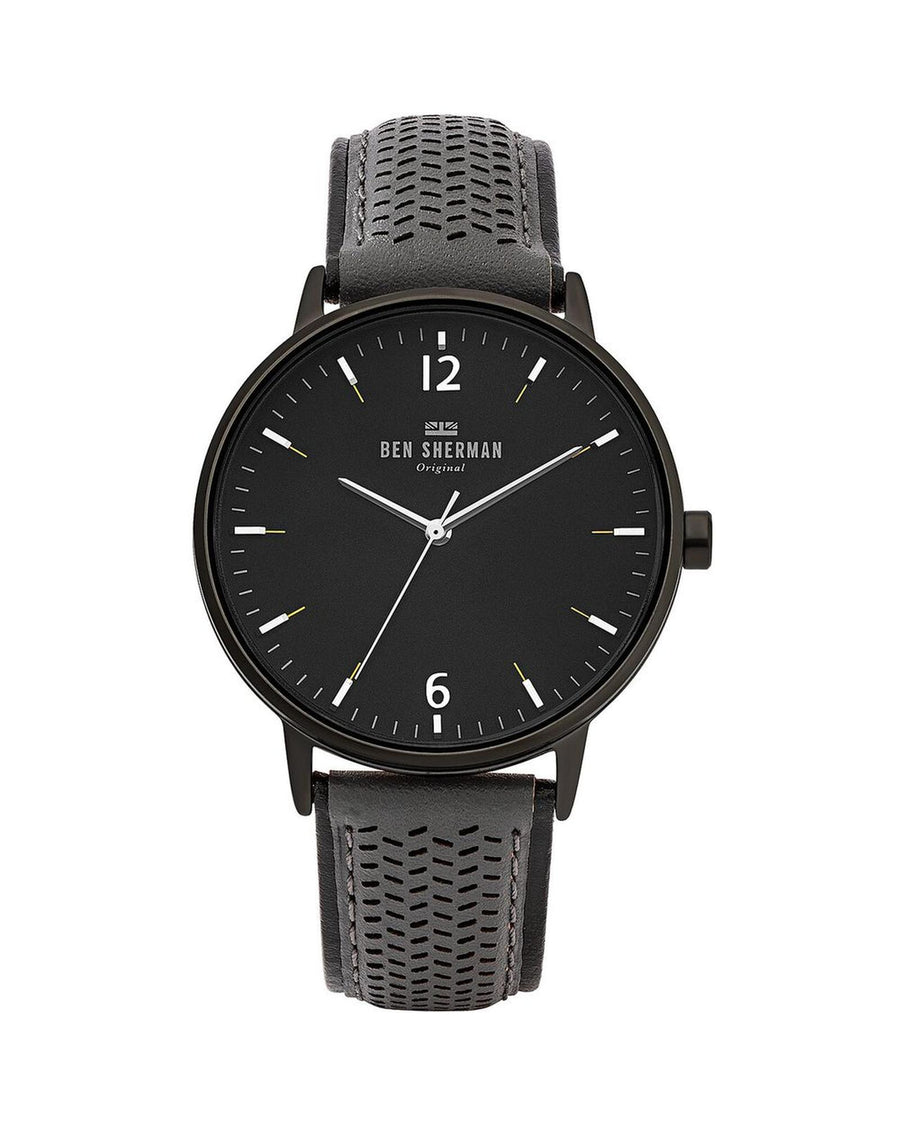 Ben Sherman Men's Black Leather Watch - One Size