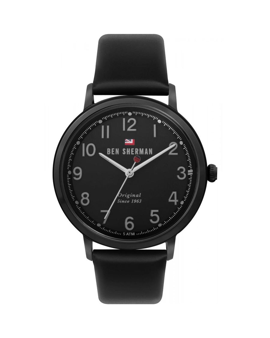 Ben Sherman Men's Black Leather Watch - One Size