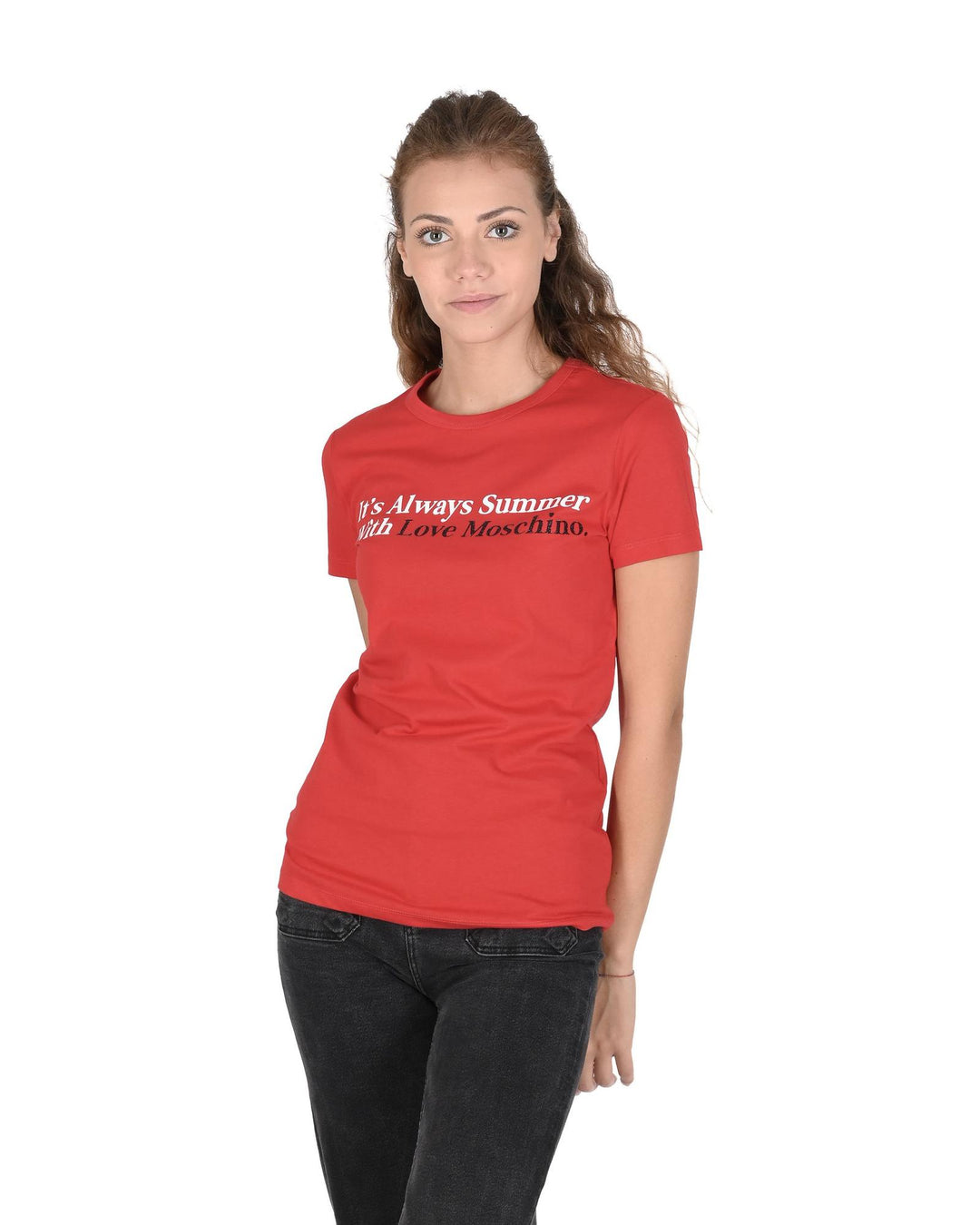 Love Moschino Women's It's Always Summer T-Shirt - Red - 38 IT