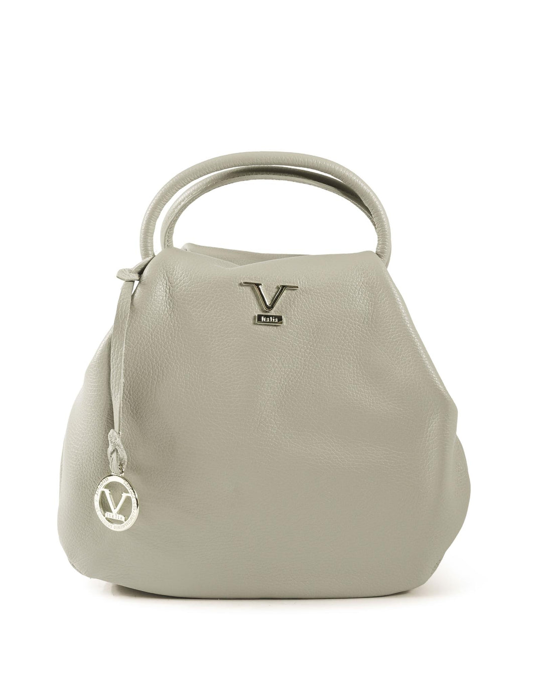 V Italia Womens Leather Shoulder Bag Grey - One Size