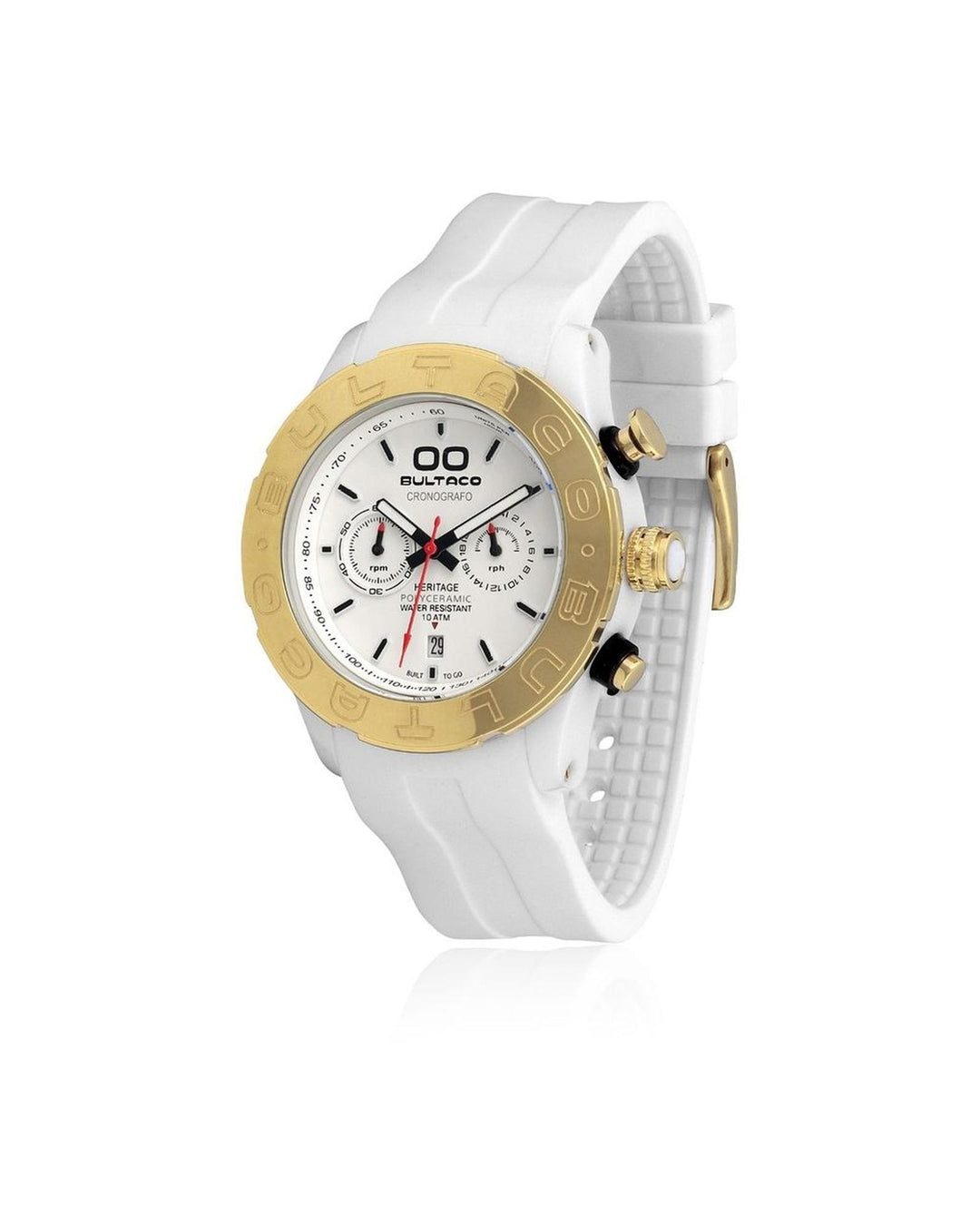 Bultaco Men's White Rubber Watch - One Size