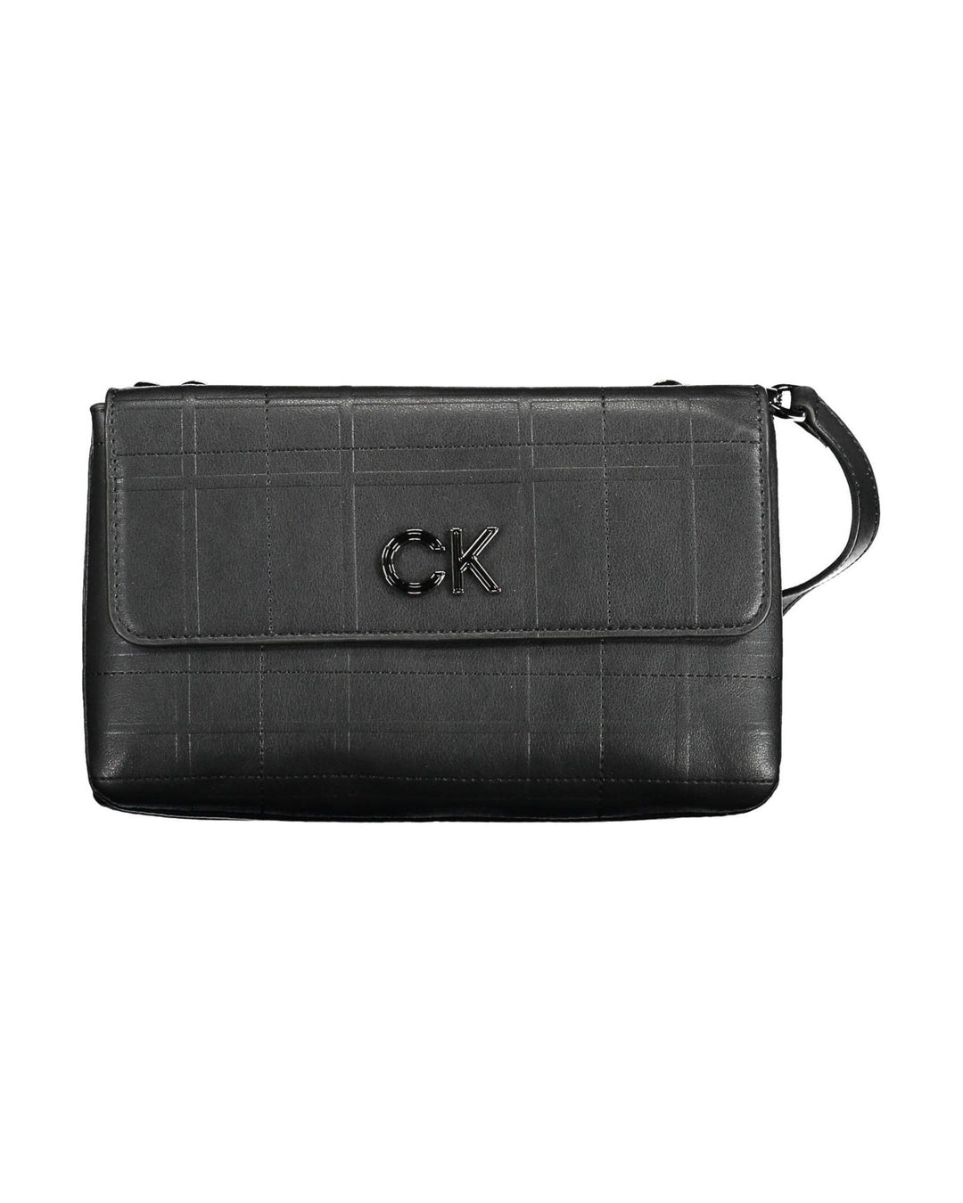 Calvin Klein Women's Chic Black Shoulder Bag with Contrasting Details - One Size