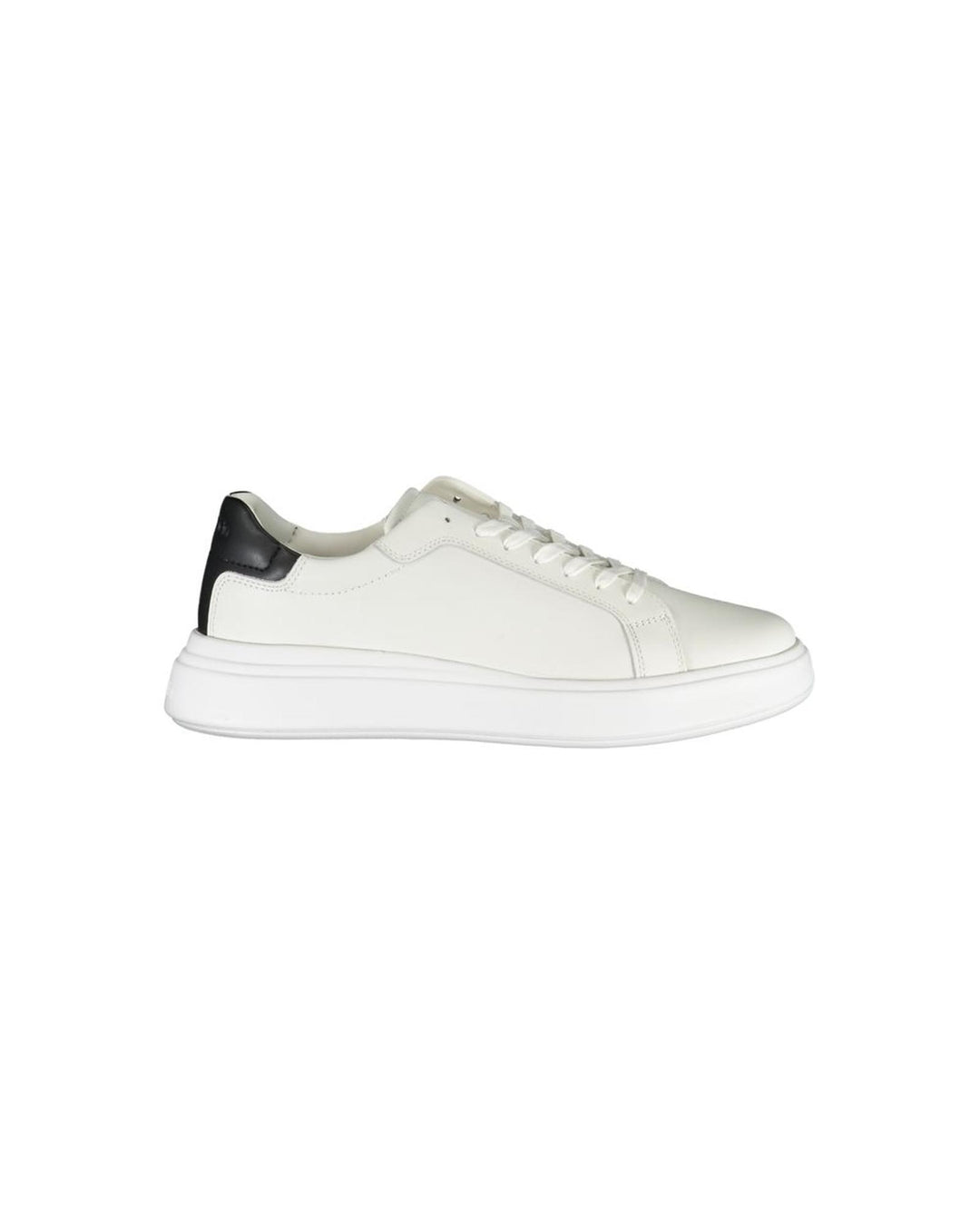 Calvin Klein Men's Sleek White Sneakers with Contrast Accents - 41 EU