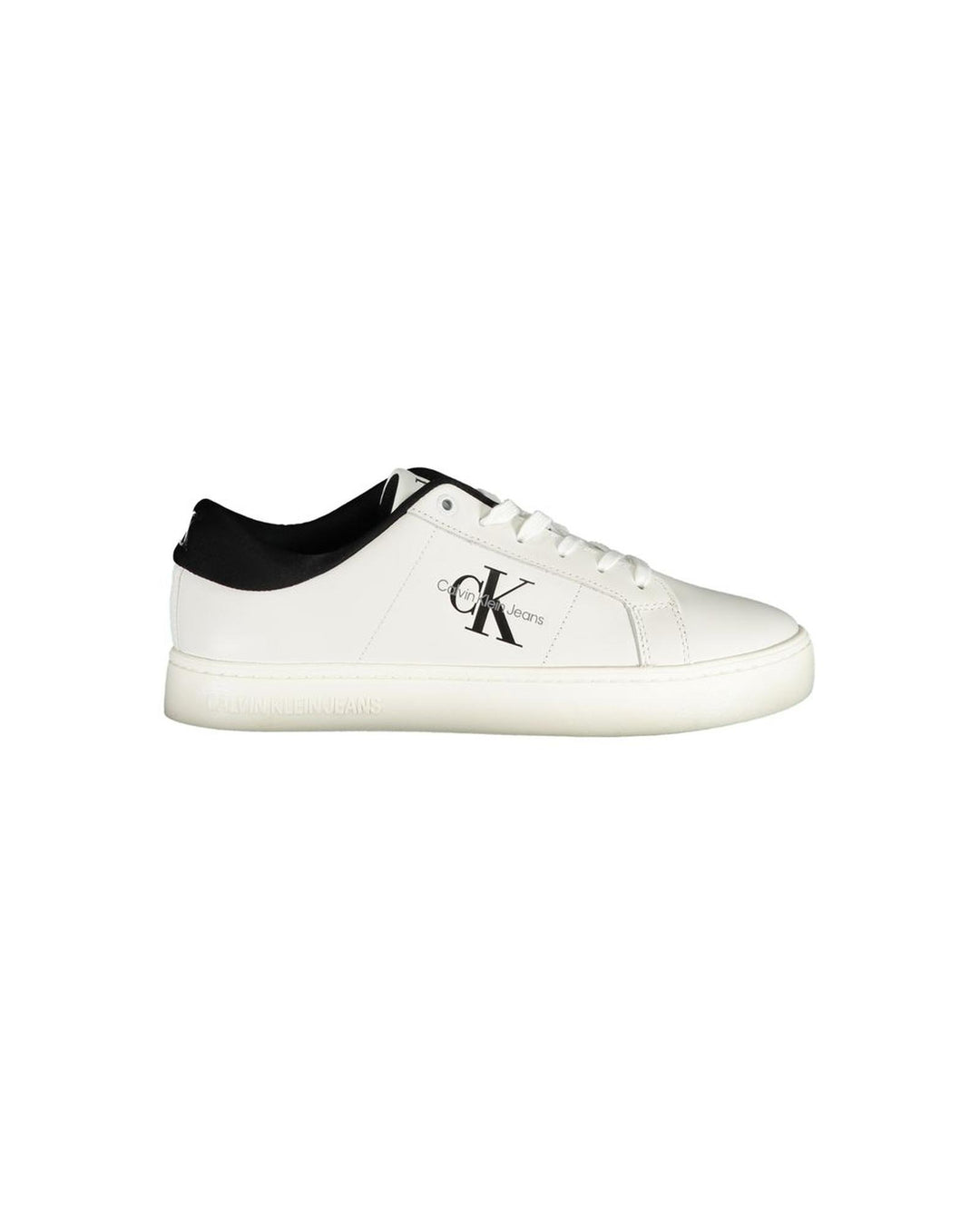 Calvin Klein Men's White Polyester Sneaker - 41 EU