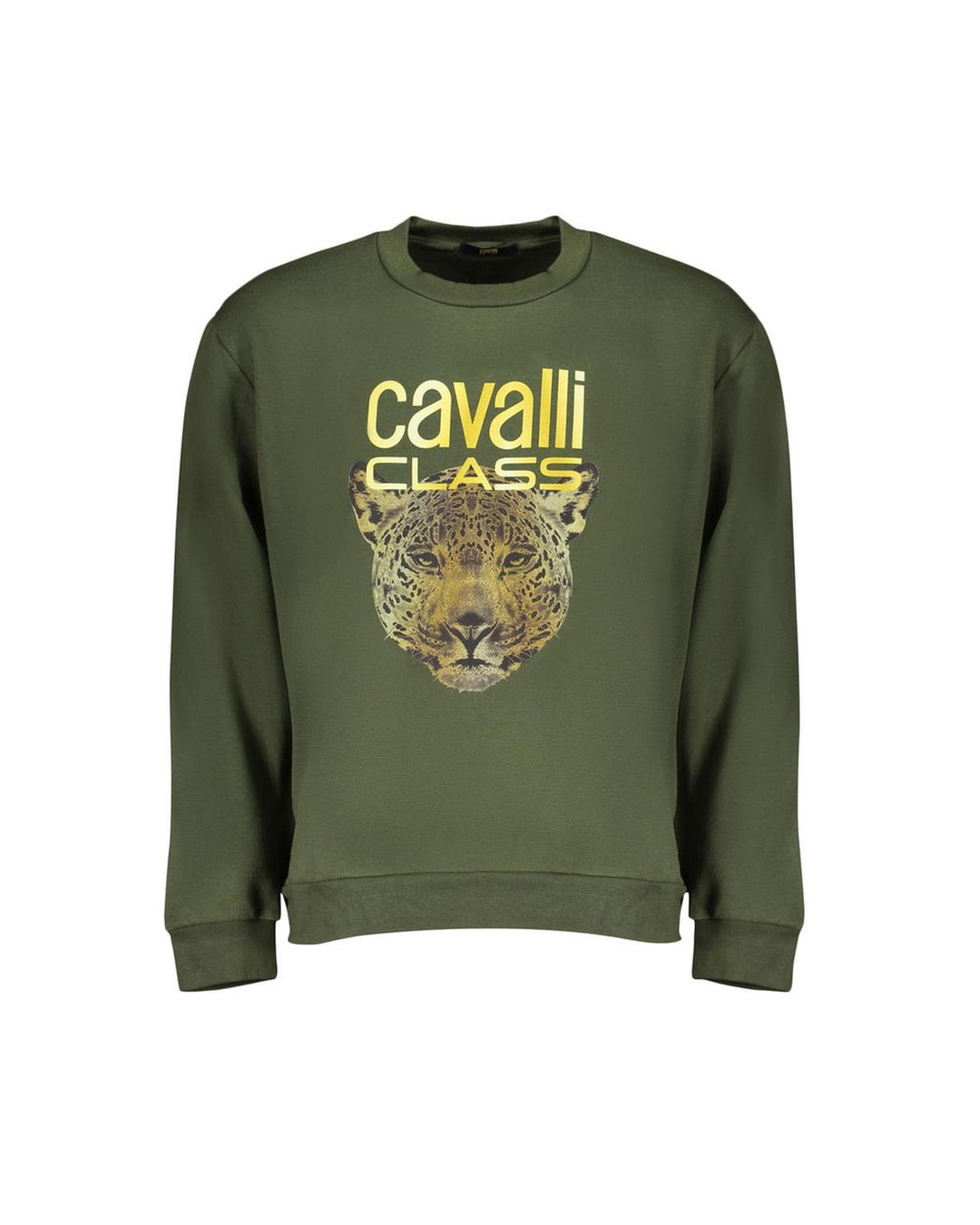 Cavalli Class Men's Green Cotton Sweater - M