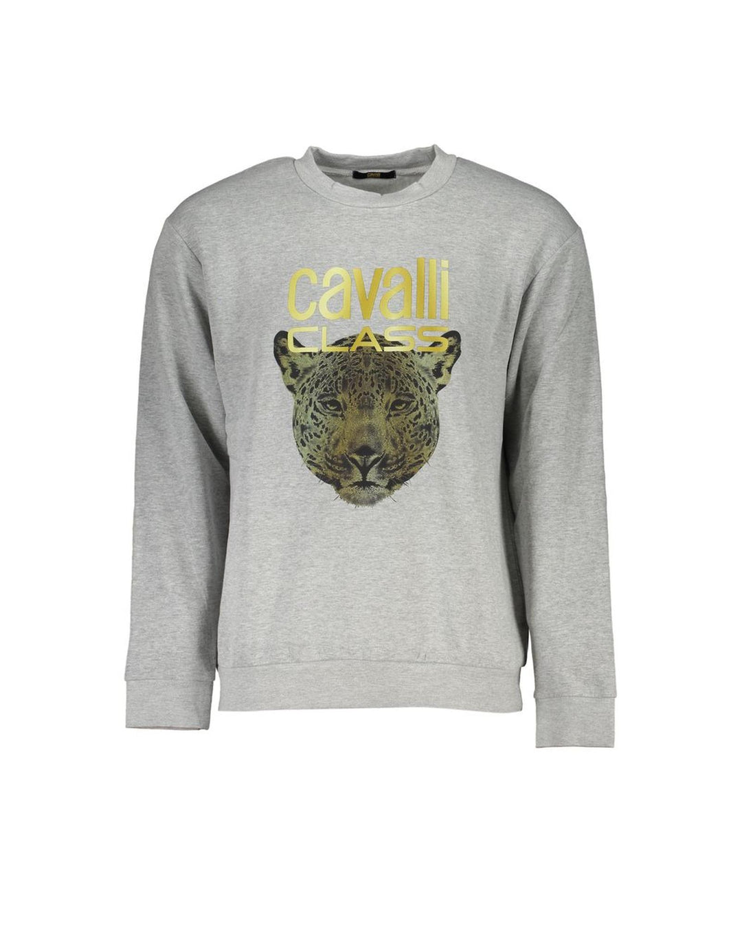 Cavalli Class Men's Gray Cotton Sweater - L