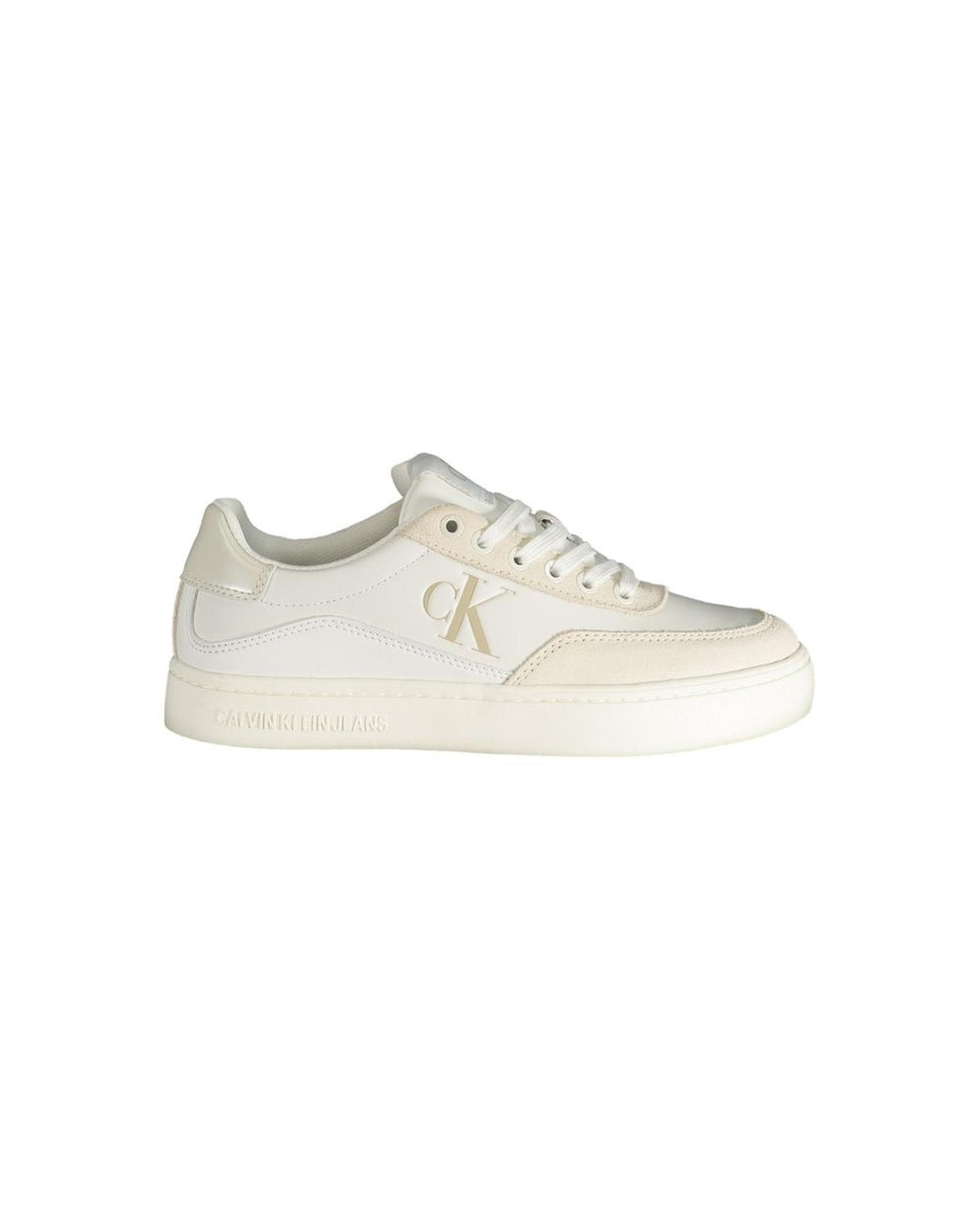 Calvin Klein Women's White Polyester Sneaker - 40 EU