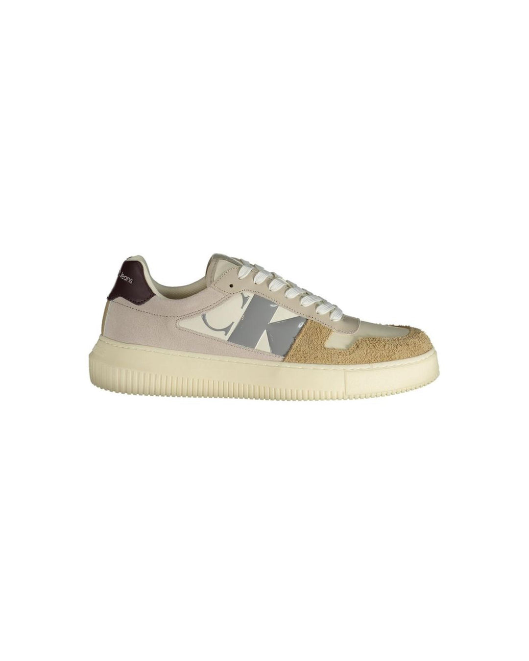 Calvin Klein Men's Beige Polyester Sneaker - 41 EU
