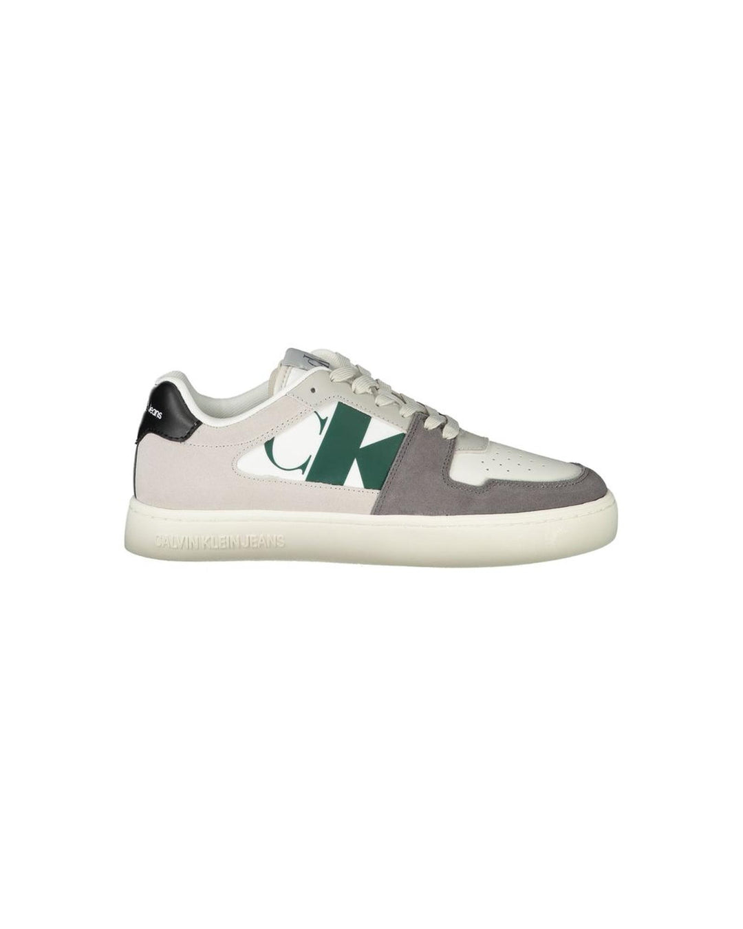 Calvin Klein Men's White Polyester Sneaker - 43 EU