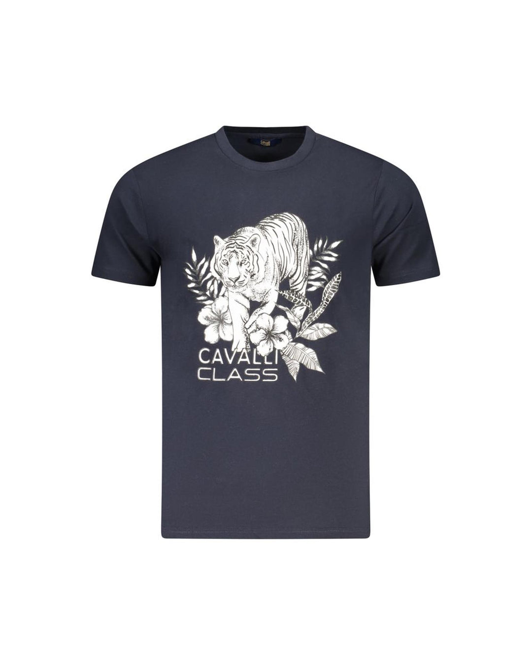 Cavalli Class Men's Blue Cotton T-Shirt - 2XL