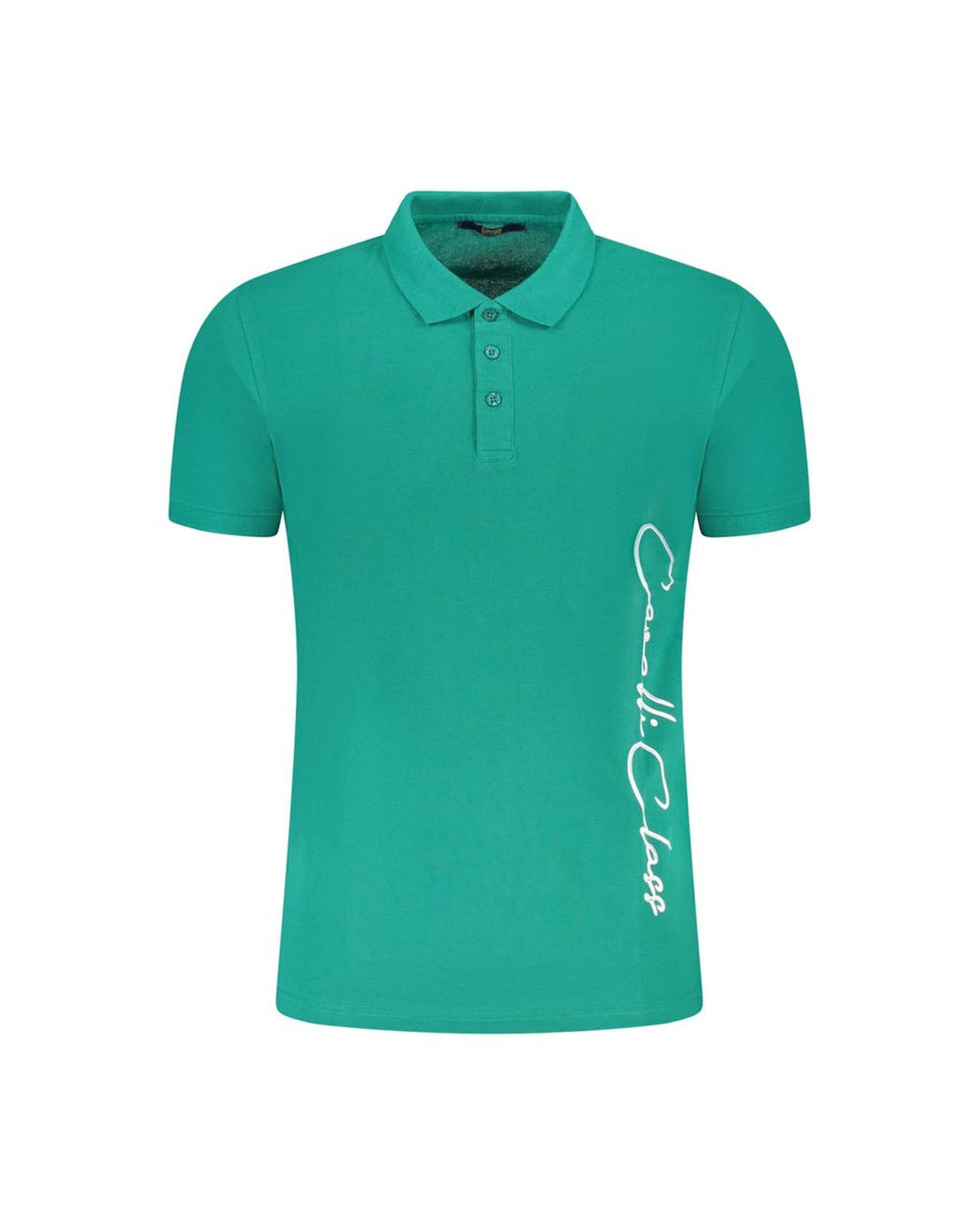 Cavalli Class Men's Green Cotton Polo Shirt - XL