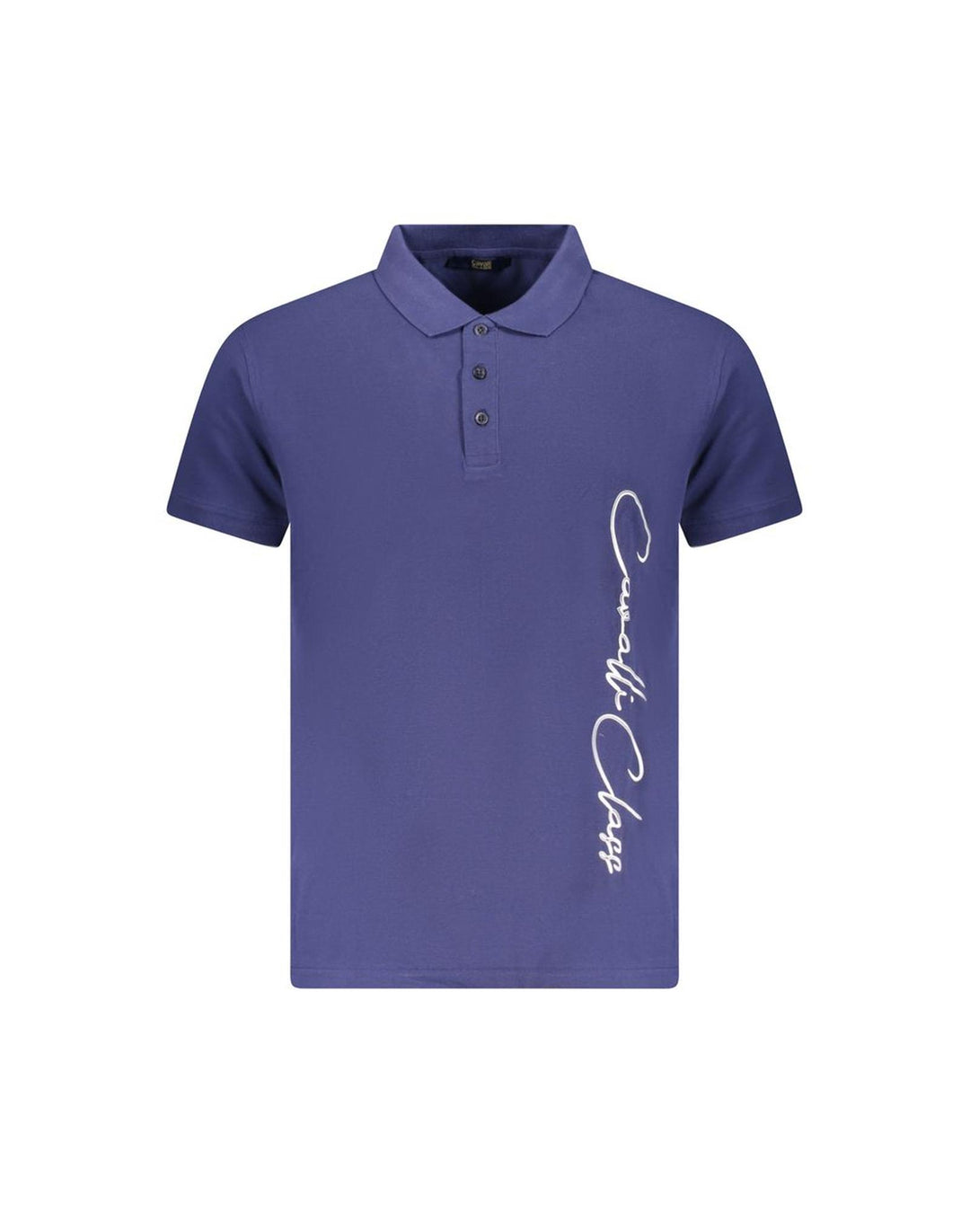 Cavalli Class Men's Blue Cotton Polo Shirt - 2XL