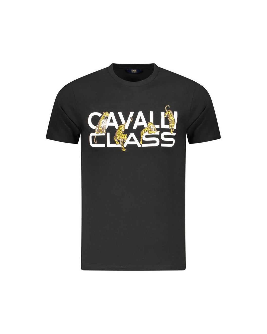 Cavalli Class Men's Black Cotton T-Shirt - L