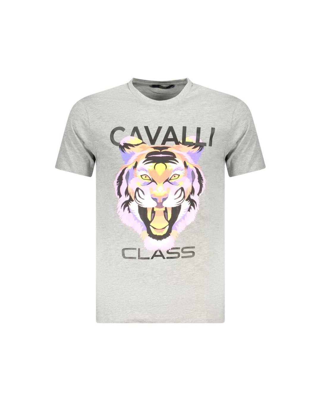 Cavalli Class Men's Gray Cotton T-Shirt - M