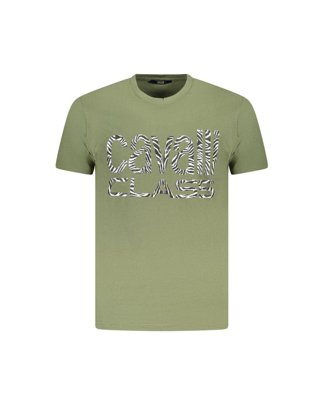Cavalli Class Men's Green Cotton T-Shirt - M