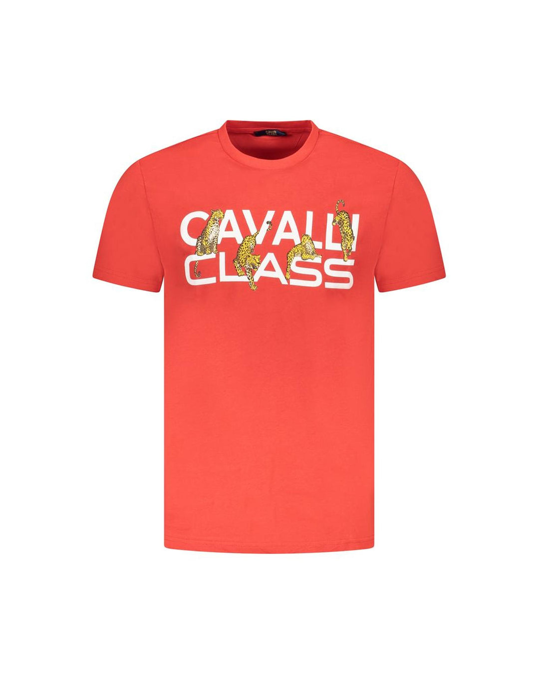 Cavalli Class Men's Red Cotton T-Shirt - 2XL