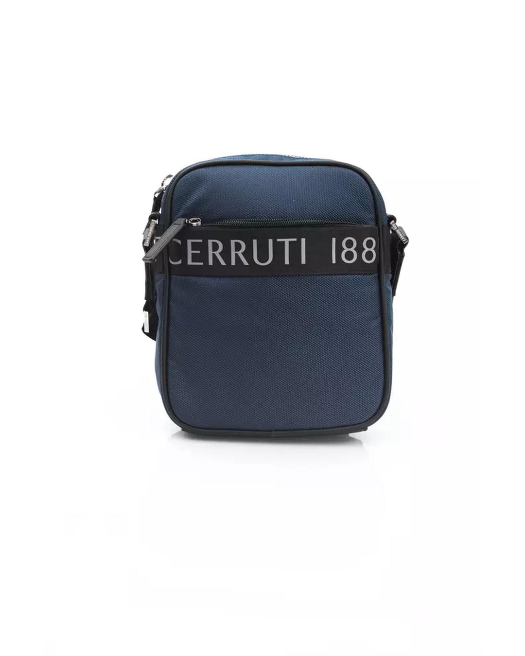 Cerruti 1881 Men's Elegant Blue Nylon-Leather Messenger Bag - One Size
