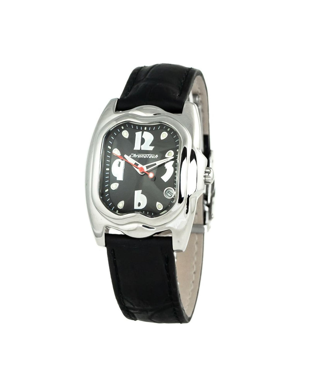 Chronotech Women's Black Leather Watch - One Size