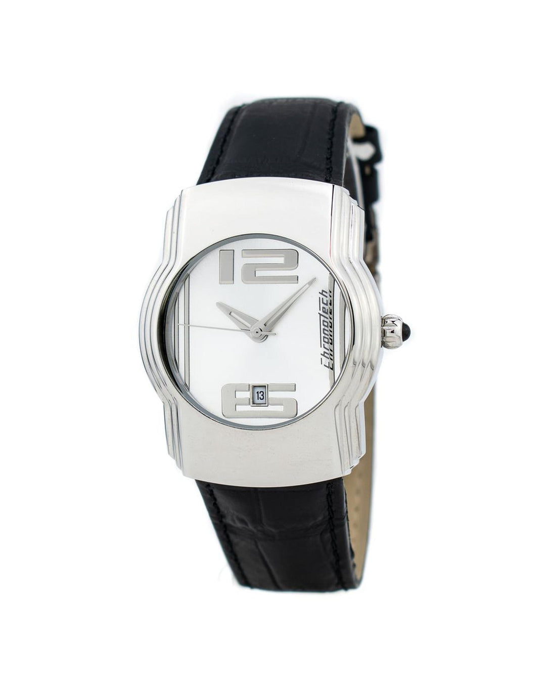 Chronotech Men's Black Leather Watch - One Size