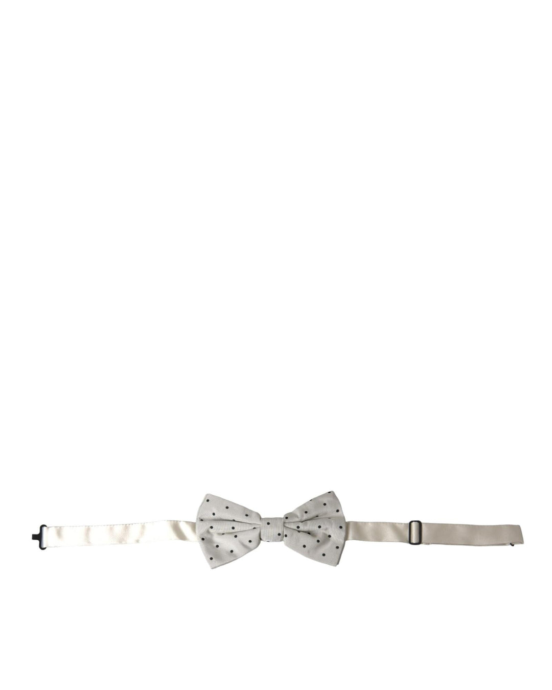Dolce & Gabbana Men's White Black Polka Dot Polyester Bow Tie - One Size