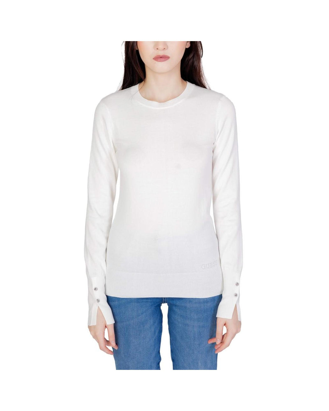 Guess Women's White Cotton Tops & T-Shirt - 44 IT