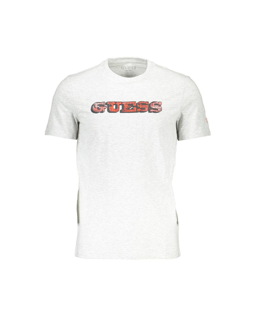 Guess Jeans Men's Sleek Gray Cotton Slim Fit Tee - 2XL