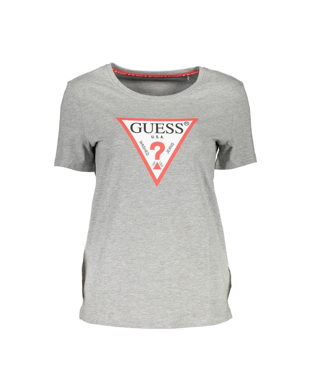 Guess Jeans Women's Chic Gray Printed Logo Tee - XS