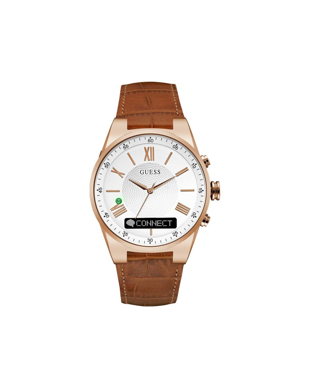 Guess Men's Brown Leather Watch - One Size
