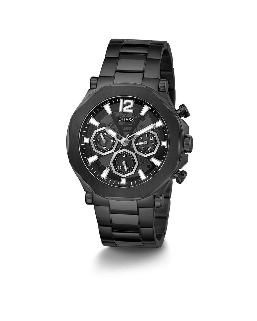 Guess Men's Black Stainless Steel Watch - One Size