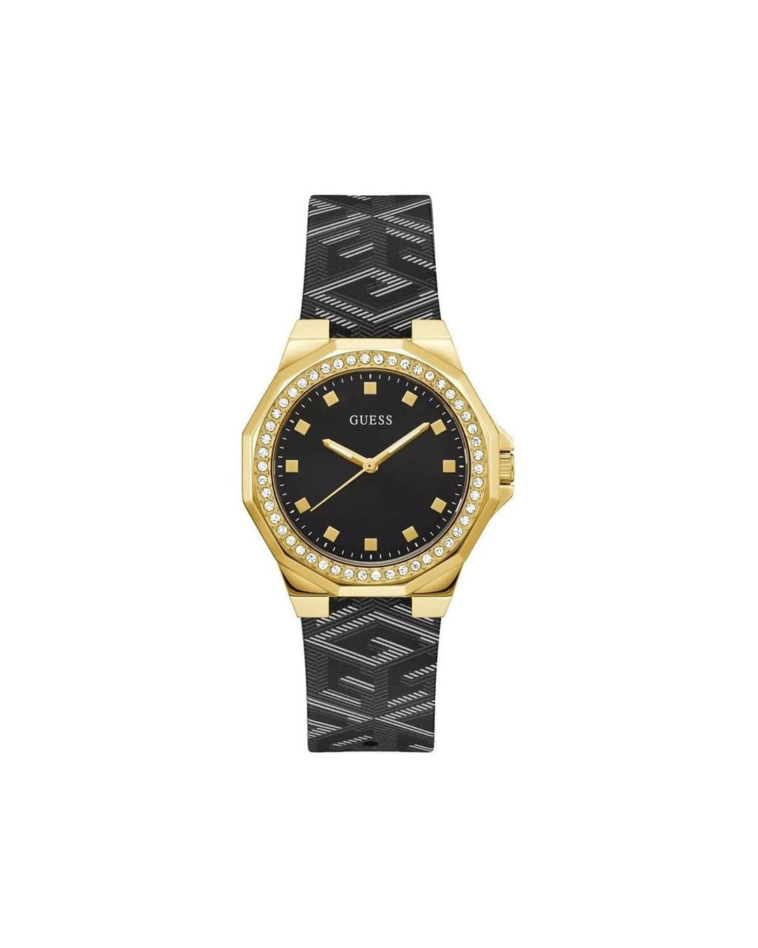 Guess Women's Black Leather Watch - One Size