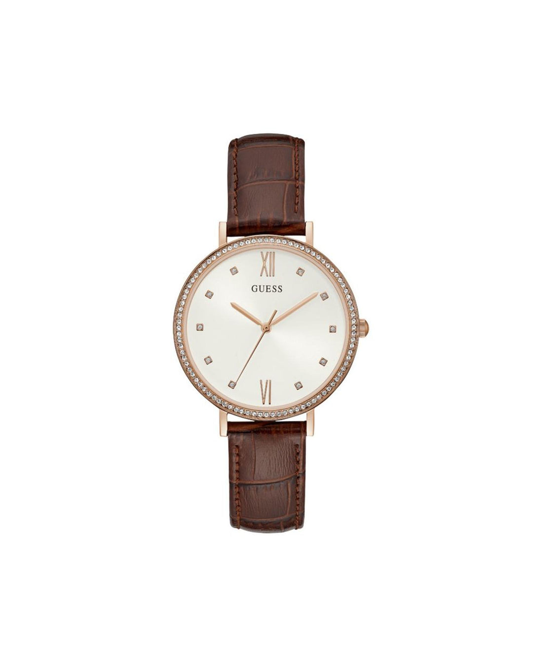 Guess Women's Brown Leather Watch - One Size