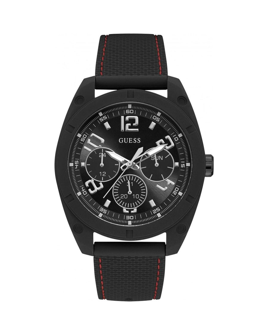 Guess Men's Black Rubber Watch - One Size