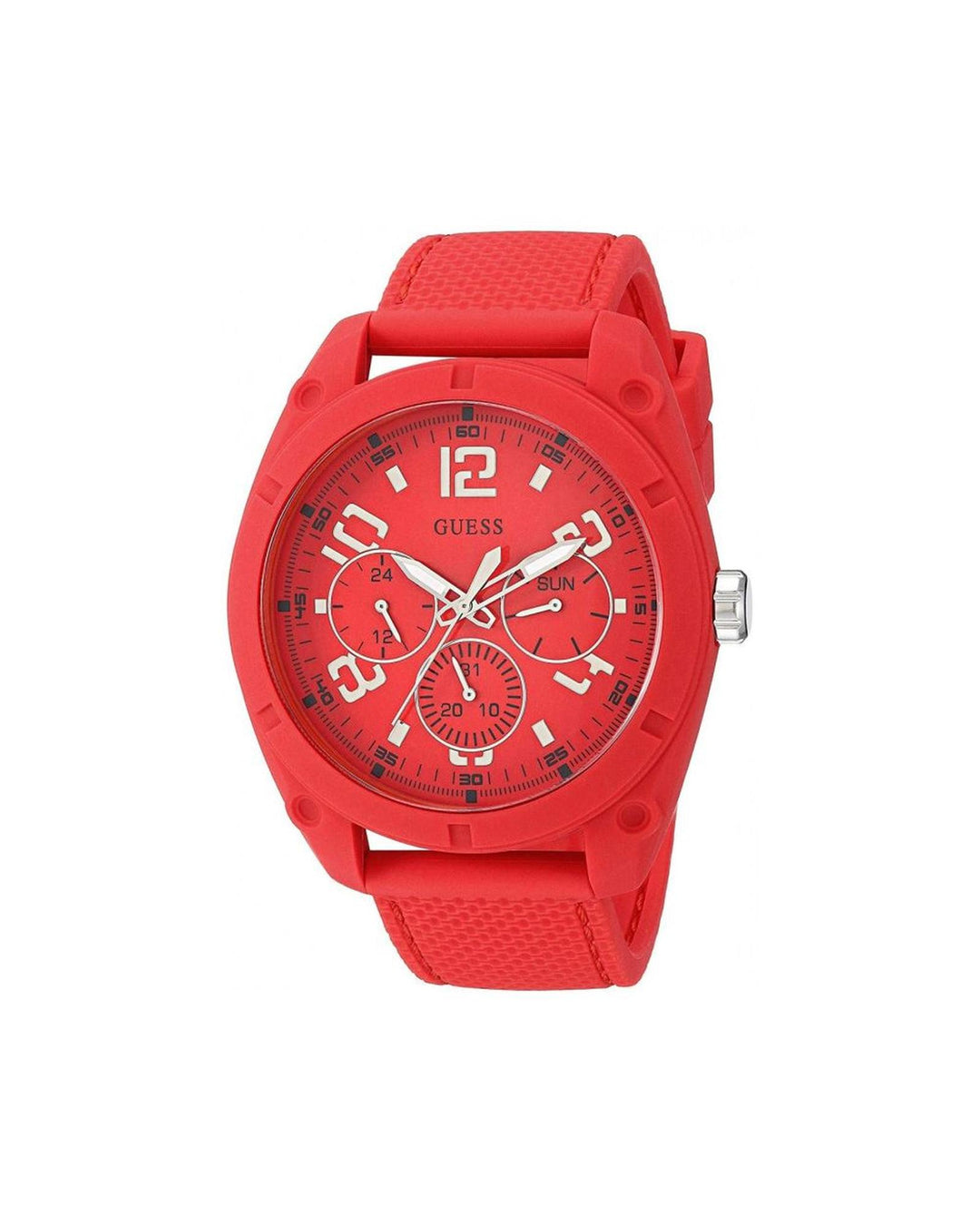 Guess Men's Red Silicone Watch - One Size