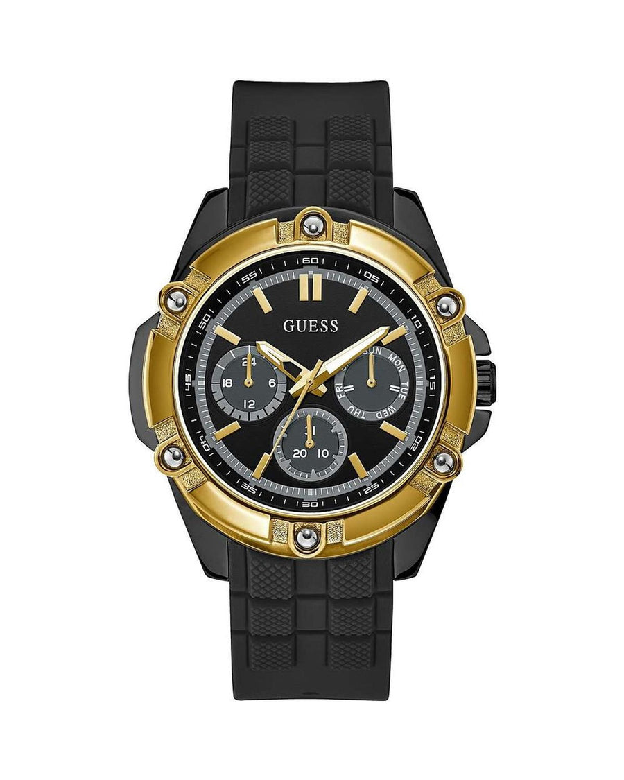 Guess Men's Black Rubber Watch - One Size