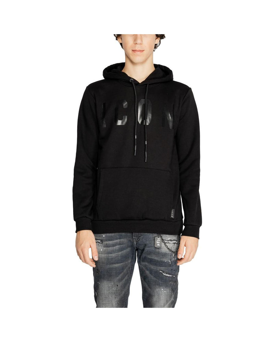 Icon Men's Black Cotton Sweater - 42 IT