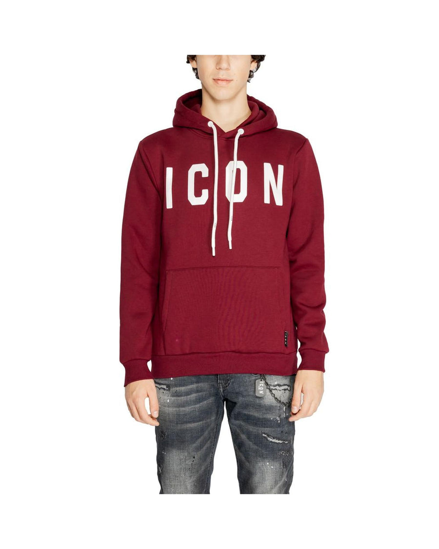 Icon Men's Bordeaux Cotton Sweater - 42 IT