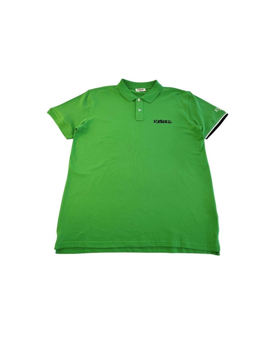 Iceberg Men's Green Cotton Polo Shirt - 2XL